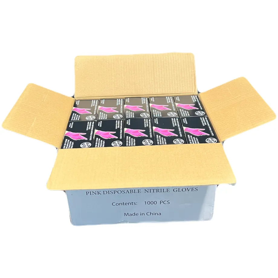 Guantes de Nitrilo Negro - Rosa - Azul  Mayoreo