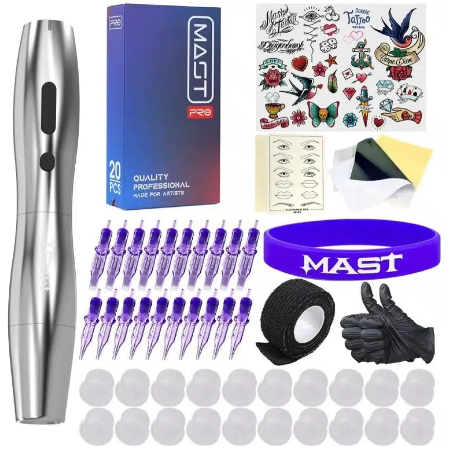 Kit de tatuaje | Paquete profesional de máquina de tatuaje inalámbrica Mast P20