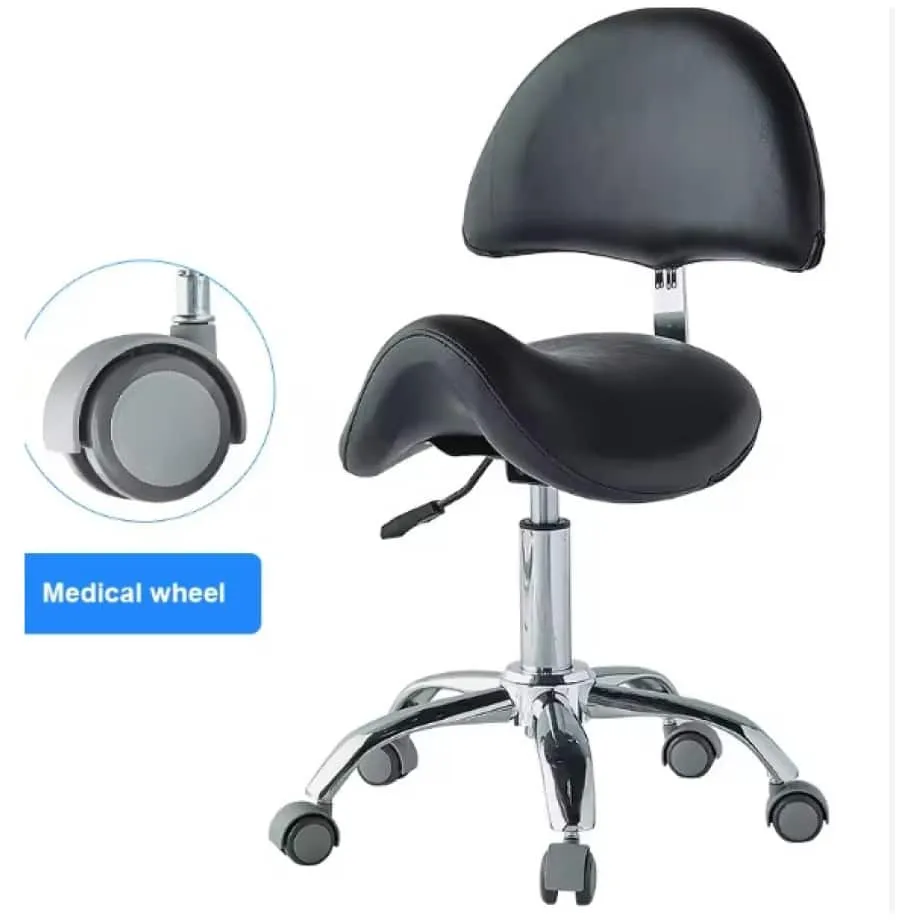 Silla cromada con ruedas