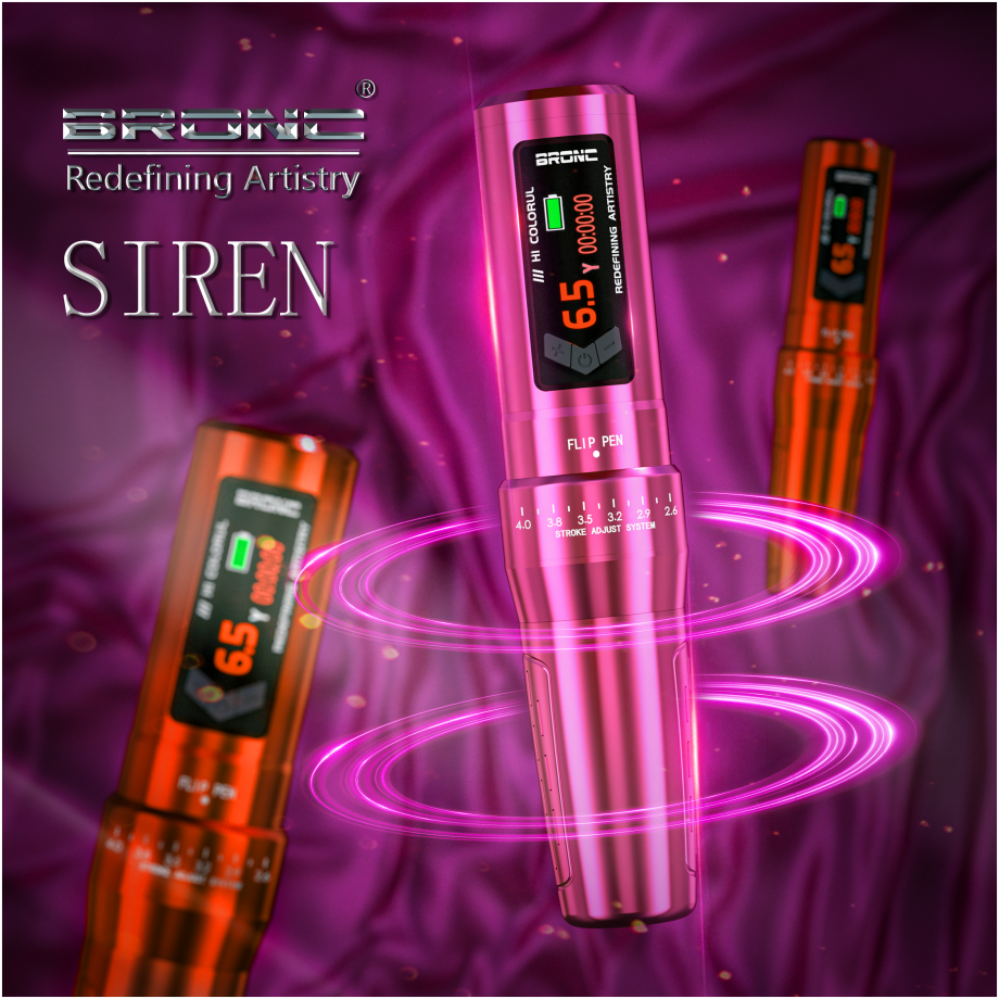 Bronc SIREN Adjustable Wireless Tattoo Pen