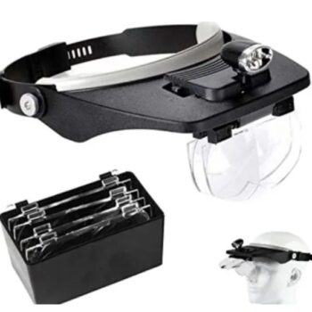 Diadema con lupa y luz led